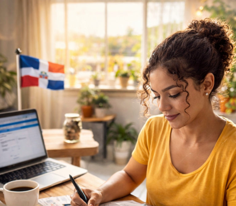 persona organizando deudas en República Dominicana
